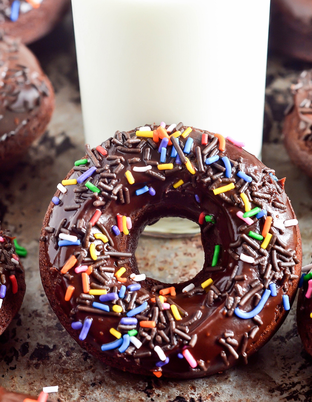 Baked Chocolate Cake Doughnuts