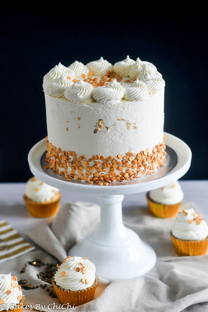 Champagne Cake and White Chocolate Buttercream