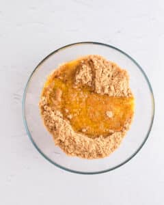 Crushed biscuit and butter