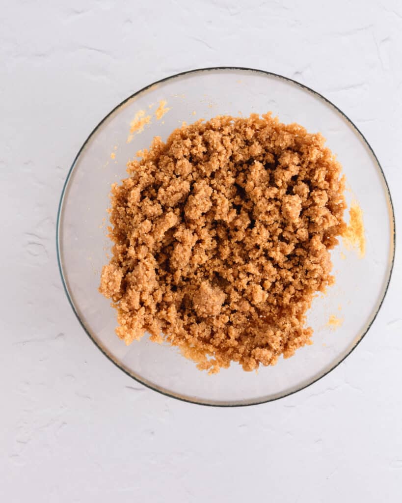 Crushed biscuit and butter