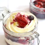 Roasted Vanilla Berries and  Mascarpone Cream Parfait