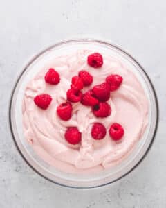 Raspberry & White Chocolate Cheesecake Batter