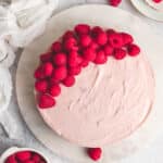 No Bake Raspberry White Chocolate Cheesecake