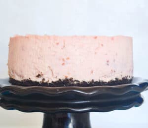 Raspberry and White Chocolate No Bake Cheesecake