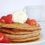 American Style Cinnamon Pancakes with Maple Syrup