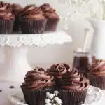 Chocolate Salted Caramel Truffle Cupcakes with Whipped Ganache Buttercream
