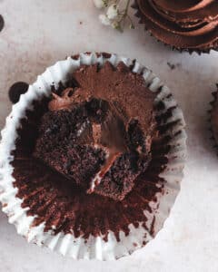 Chocolate Salted Caramel Truffle Cupcakes