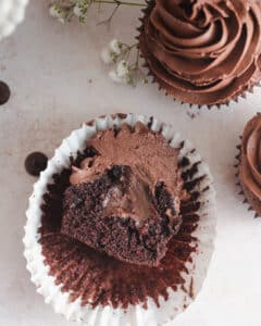 Chocolate Salted Caramel Truffle Cupcakes