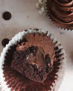 Chocolate Salted Caramel Truffle Cupcakes