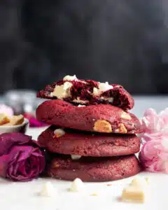 Soft Baked Red Velvet Cream Cheese Chocolate Chip Cookies