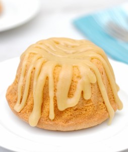 Mini Cream Cheese Pound Cakes with Vanilla Caramel Glaze