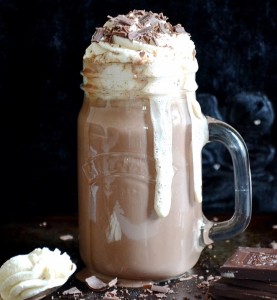 Chocolate Liqueur Hot Chocolate with Baileys Cream