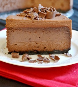 Chocolate Cheesecake with Chocolate Mousse Topping