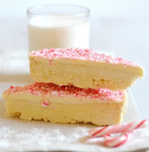 Candy Cane Crunch Shortbread Cookie Wedges