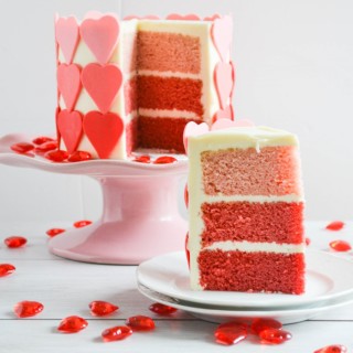 Ombre Valentine Cake