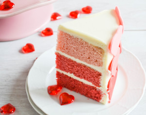Ombre Valentine Cake