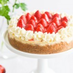Creamy Cheesecake with Strawberry Compote