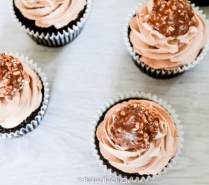 Nutella Marshmallow Frosted Chocolate Cupcakes