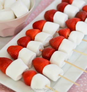 Strawberry and Marshmallow Kebabs