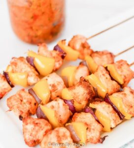 Red Pesto Chicken Kebabs