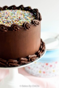 Chocolate Fudge Frosted Marble Cake