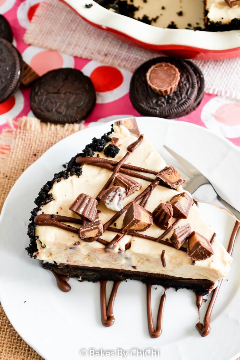 Peanut Butter Chocolate Pudding Pie Bakes by Chichi