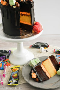 Chocolate Orange Halloween Drip Cake