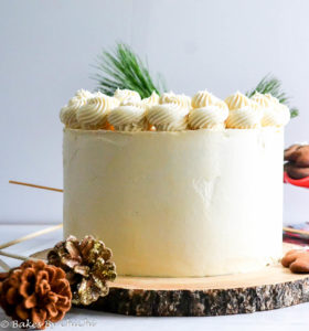 Gingerbread Cake with Salted Caramel Swiss Meringue