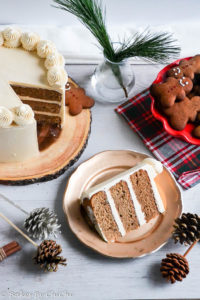 Gingerbread Cake with Caramel Swiss Meringue