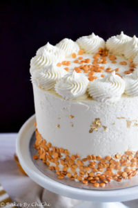 Champagne Cake and White Chocolate Buttercream