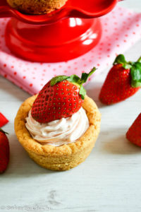 Strawberry Cheesecake Cookie Cups
