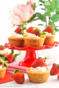 Strawberry Cheesecake Cookie Cups