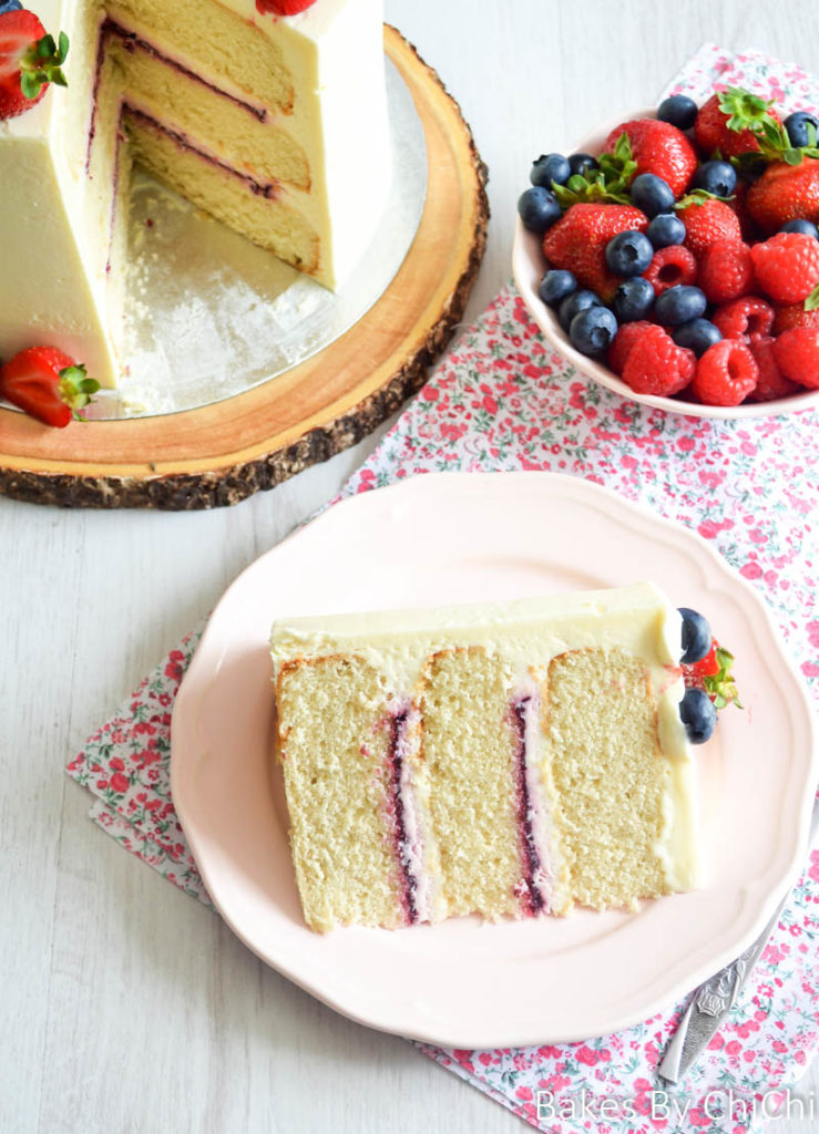 Mixed Berry Mascarpone Cake Bakes by Chichi