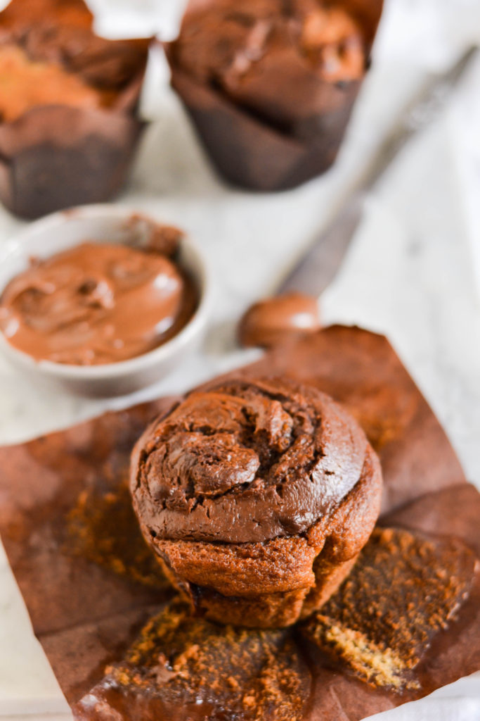 Nutella and Banana Swirl Muffins