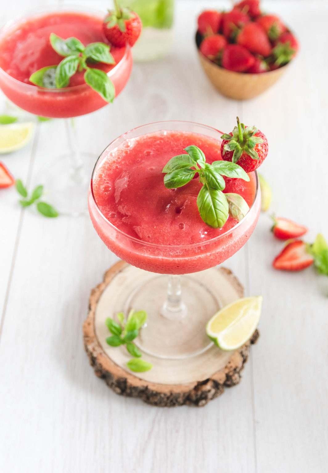 Frozen Strawberry Basil Daiquiri Bakes by Chichi