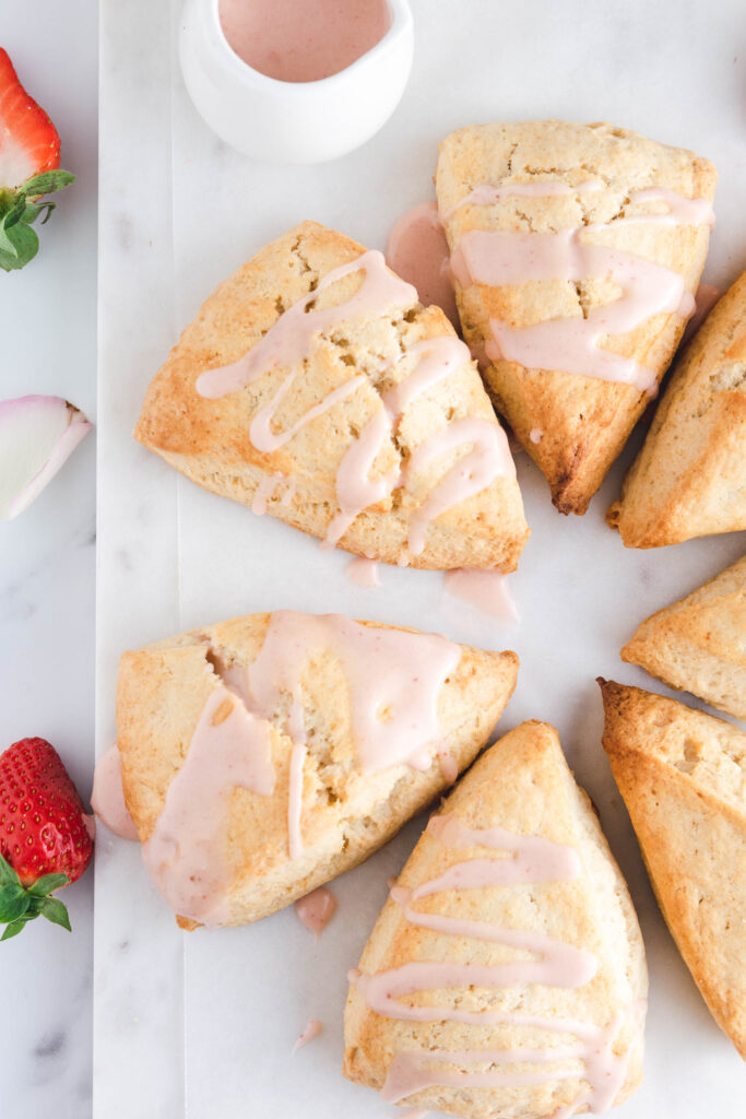 strawberry glazed scones