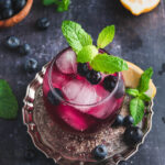 Blueberry Whiskey Smash Cocktail