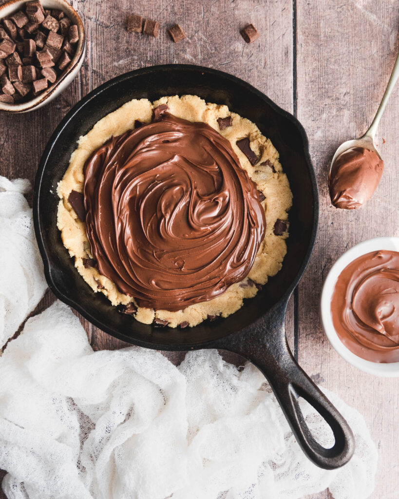 Nutella Chocolate Chunk Skillet Cookie