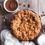 Nutella Chocolate Chunk Skillet Cookie