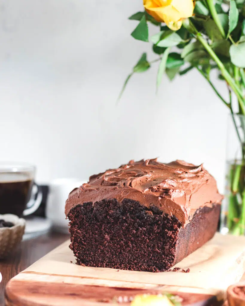 The Best Chocolate Loaf Cake with Chocolate Mascarpone Cream