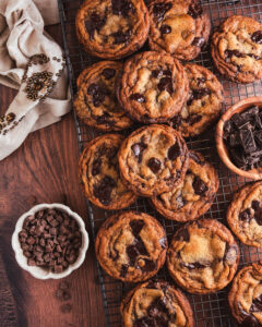 Brown Butter Malted Milk Chocolate Chip Cookies