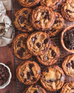 Brown Butter Malted Milk Chocolate Chip Cookies