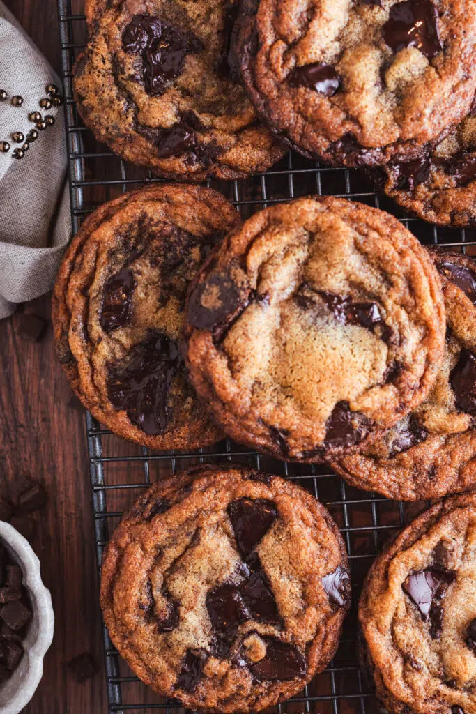 Brown Butter Malted Milk Chocolate Chip Cookies