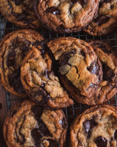 Brown Butter Malted Milk Chocolate Chip Cookies