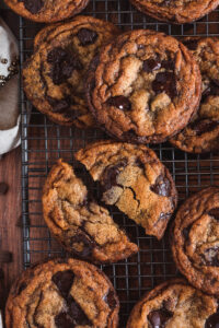 Brown Butter Malted Milk Chocolate Chip Cookies