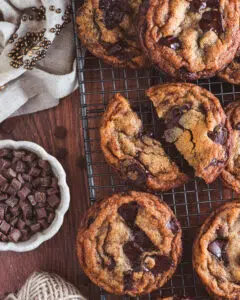 Brown Butter Malted Milk Chocolate Chip Cookies