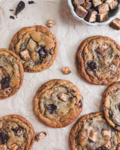 Snickers Chocolate Chip Cookies
