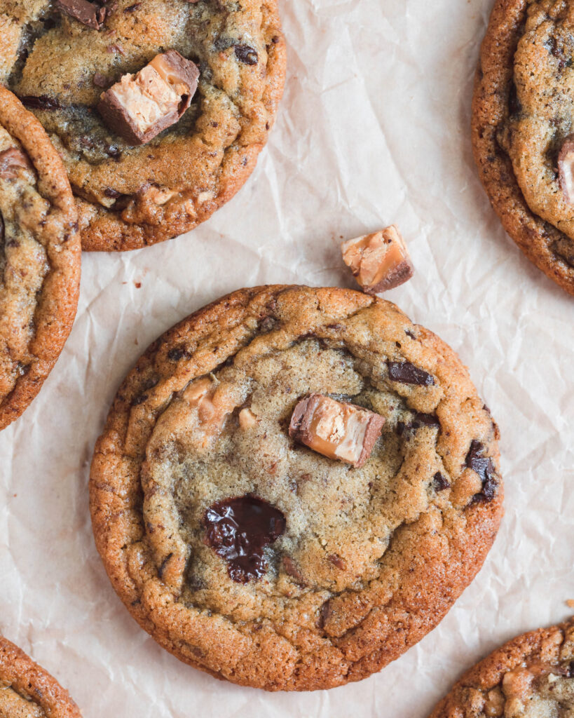 Snickers Chocolate Chip Cookies