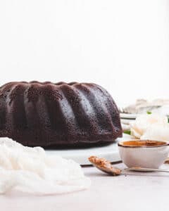 Biscoff Cheesecake Filled Chocolate Bundt Cake
