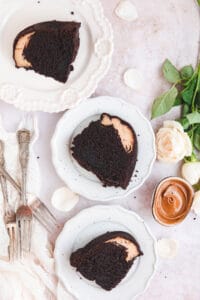 Biscoff Cheesecake Filled Chocolate Bundt Cake